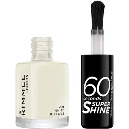 Rimmel London 60 Seconds Super Shine Nail Polish 703 White Hot Love