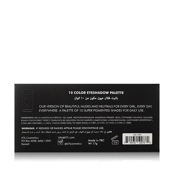 AIRBRUSHED EYESHADOW PALETTE - 10 COLOR
