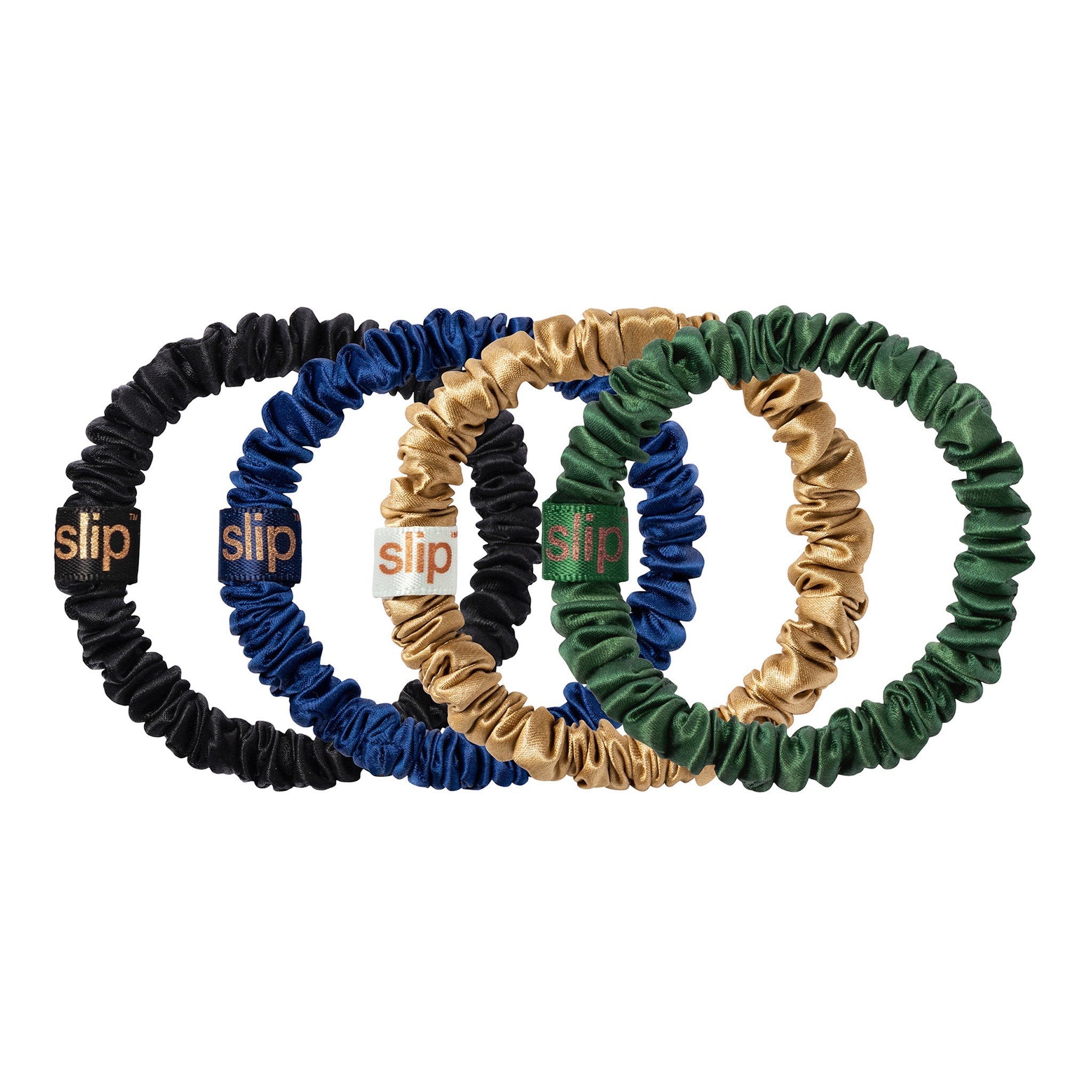 PAIGE SCRUNCHIE ORNAMENT SKINNIE SILK SCRUNCHIE SET 4 PACK