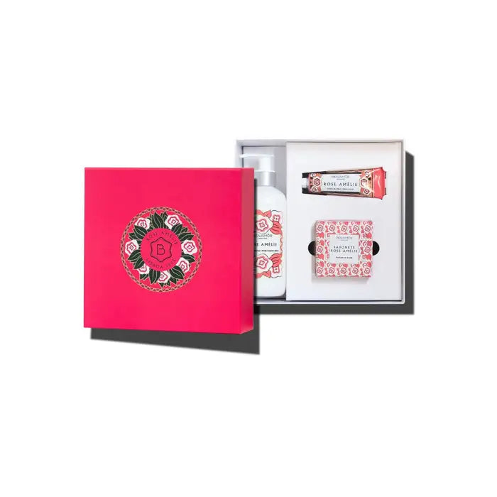 Gift pack Rose Amélie (Body Lotion + Hand Cream 30ml + Solid